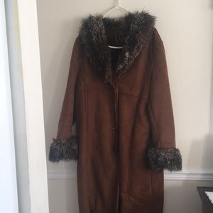 XL faux shearling coat utex design